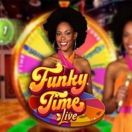 Funky Time slot logo by Evolution at MrPacho Casino