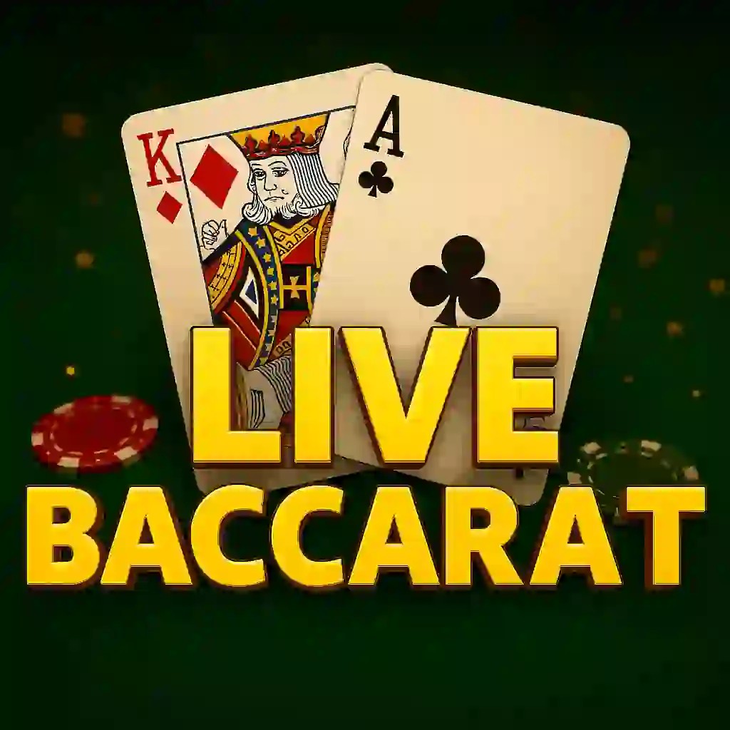 Live Baccarat game by Evolution – logo hosted on MrPacho Casino