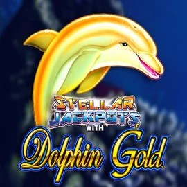 Dolphin Gold with Stellar Jackpots online game logo by Lightning Box Game on mr-pachocasino.it
